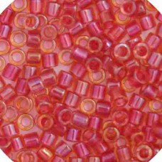 DBM0062 Light Cranberry AB Lined-Dyed, Size 10/0  Miyuki Delica Beads, Colour co...