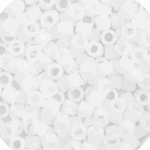 DBM0200 Chalk White Opaque, Size 10/0  Miyuki Delica Beads, Colour code -200 - Approx. 5.2g