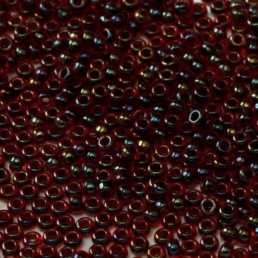 Garnet Lined Ruby AB Miyuki 15/0 Seed Beads, 100g, Colour 0367