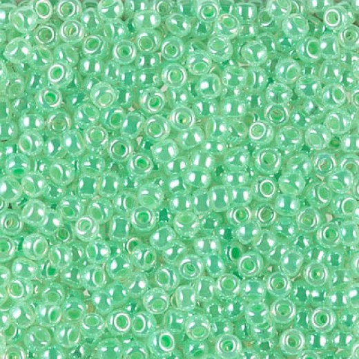 Mint Green Ceylon Miyuki Size 8/0 seed beads, Colour  0520, 22gm