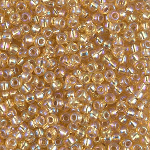 Silver Gold Crystal AB Miyuki 15/0 Seed Beads, 8.2g, Colour 1003