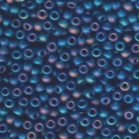 Matte Transparent Capri Blue AB, Colour 0149FR Miyuki 6/0 Seed Beads, 20g approx.