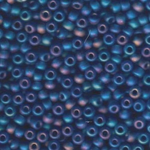 Matte Transparent Capri Blue AB, Colour 0149FR Miyuki 6/0 Seed Beads, 20g approx.