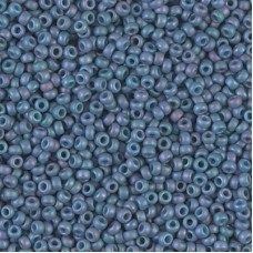 Matted Metallic Steel Blue Luster Miyuki 8/0 Seed Beads, 22g, Colour 2030