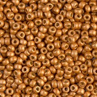 Matte Duracoat Galvanized Yellow Gold Miyuki 8/0 Seed Beads, 22g, Colour 4203F