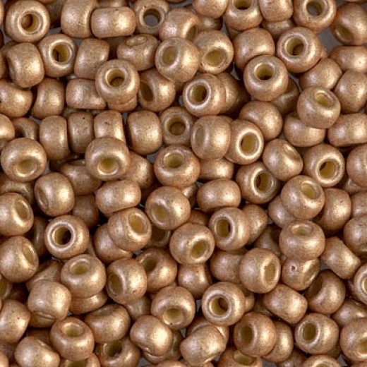Duracoat Matte Galvanised Champagne Miyuki size 6/0 Colour 4204F, 250g wholesale pack