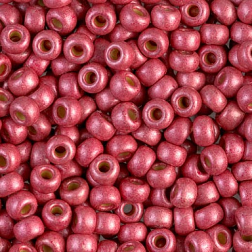 Duracoat Matte Galvanised Lt Cranberry Miyuki size 6/0 Colour 4211F, 20g approx.