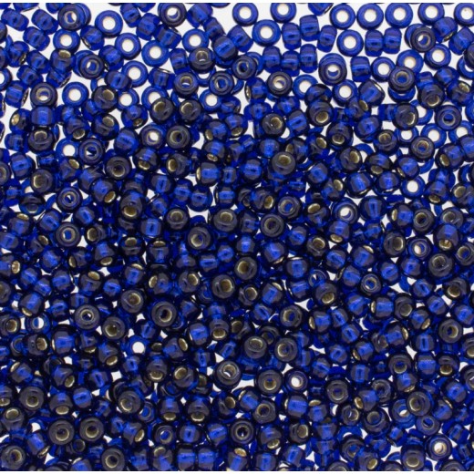 Navy Blue Silver Lined Duracoat Miyuki 6/0 seed beads, Colour 4281, 20g approx. approx.