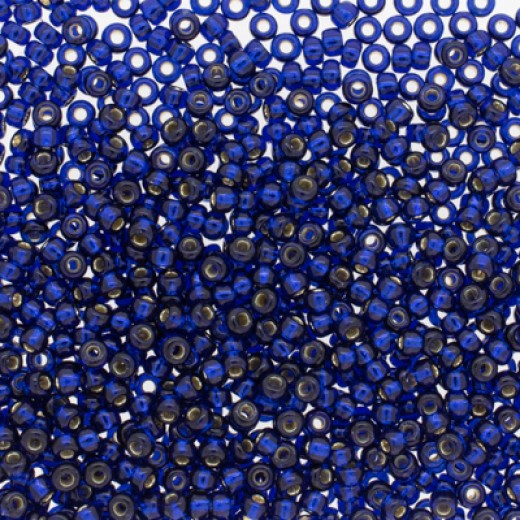 Silver Lined Navy Blue Duracoat Size 8/0 seed beads,, Colour 4281, 22gm