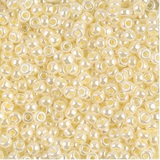 Miyuki Seed beads - Size 8/0 - Buttercream Ceylon/ Beige Opal Ceylon -22 grms, c...