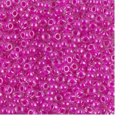 Miyuki Seed beads - 8/0 - Fuchsia Lined Crystal, colour 0209, - 22grms