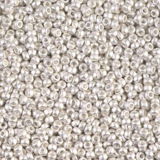 Matt Bright Sterling Silver Plated  Miyuki 15/0 Seed Beads, 3.3g, Colour 0961F