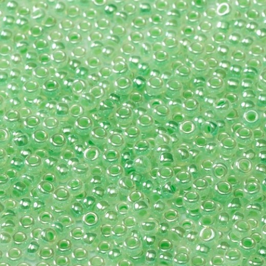 Mint Green Ceylon Miyuki 15/0 Seed Beads, 100g, Colour 0520