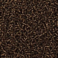 Dark Topaz (Root Beer) Silver Lined Miyuki Size 15 Seed Beads, Colour 0005D, Bulk Bag 100gm Approx. 