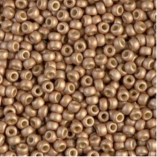 Matte Duracoat Galvanized Champagne Miyuki 8/0 Seed Beads, 22g, Colour 4204F