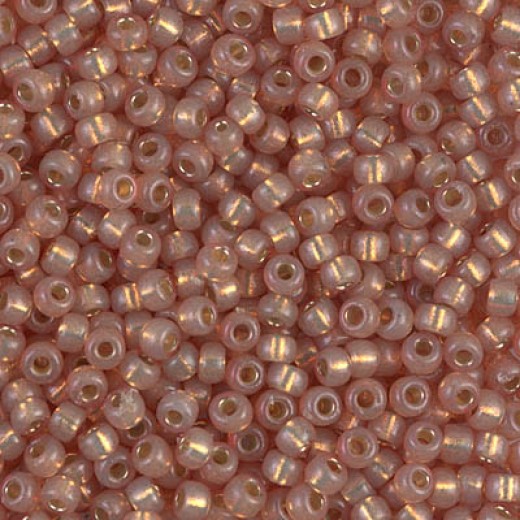 Dyed Silver Lined Topaz Gold Duracoat Miyuki size 8/0 seed beads, colour 4243, 22g 