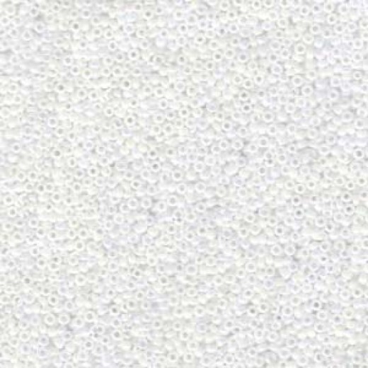 White Pearl AB Miyuki Size 8/0 seed beads, Colour  0471, 22gm approx.