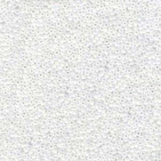 White Pearl AB Miyuki Size 8/0 seed beads, Colour  0471, 22gm approx.