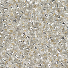 Crystal Silver Lined, Miyuki 11/0 Seed Beads, Colour 0001, 100 Grams