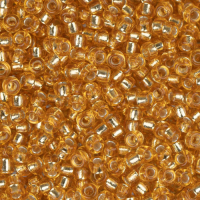 Dark Gold Silver Lined, Miyuki 11/0 Seed Beads, Colour 0004, Approx 22g