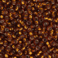Dark Topaz Silver Lined Miyuki 8/0 Seed Beads, Approx 22g, Colour 0005