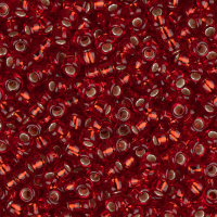 Ruby Red Silver Lined 0011, Miyuki Size 15/0 Seed Beads, 250 Grams