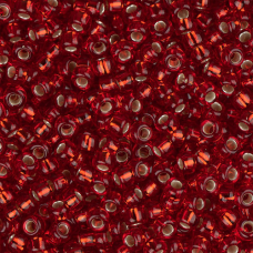 Ruby Red Silver Lined, Miyuki 11/0 Seed Beads, Colour 0011, 22g Approx