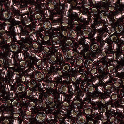 Dark Smoky Amethyst Silver Lined, Miyuki 11/0 Seed Beads, Colour 0013, 22g Approx