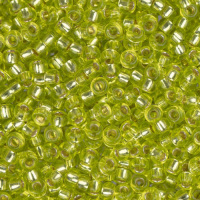 Chartreuse Silver Lined, Miyuki 11/0 Seed Beads, Colour 0014, 250 Grams