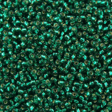 Miyuki Size 11 Seed Beads, Emerald Green Silver Lined, Colour 0017, 22 Grams