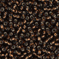 Miyuki Size 11 Seed Beads, Root Beer Silver Lined, Colour 0029, 22 Grams