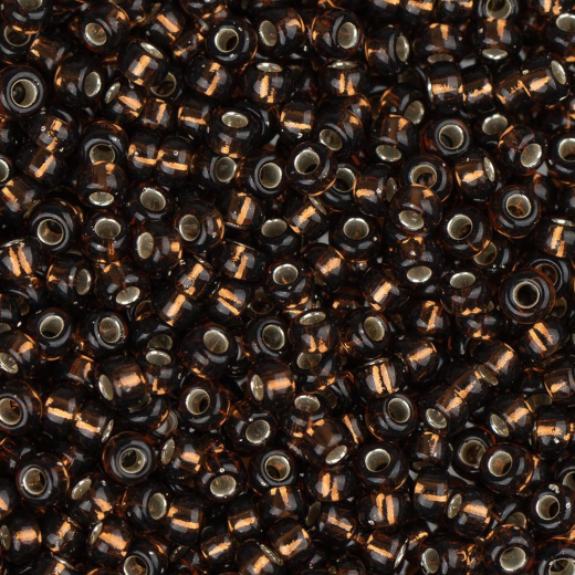 Miyuki Size 11 Seed Beads, Root Beer Silver Lined, Colour 0029, 250 Grams