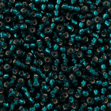 Silver Lined Transparent Dark Teal, Miyuki 11/0 Seed Beads, Colour 0030, 250 Gra...