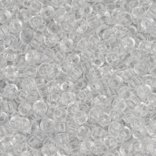 Miyuki Size 6 Seed Beads, Crystal Transparent, Colour 0131, 20g approx