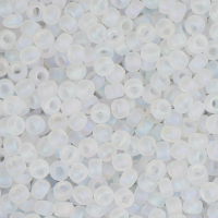 Miyuki Size 15 Seed Beads, Crystal AB Matte, Colour 0131FR, 8.2 Grams