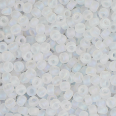 Miyuki Size 15 Seed Beads, Crystal AB Matte, Colour 0131FR, 8.2 Grams