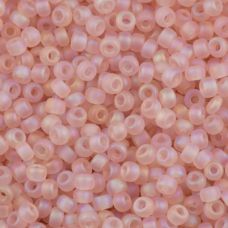 Miyuki Size 15 Seed Beads, Matte Transparent Light Tea Rose, Colour 0155FR, 8.2 ...