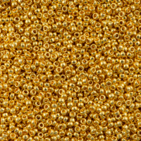 24Kt. Gold Plated, Miyuki Size 8/0 Seed Beads, Colour 0191, 9.8gm