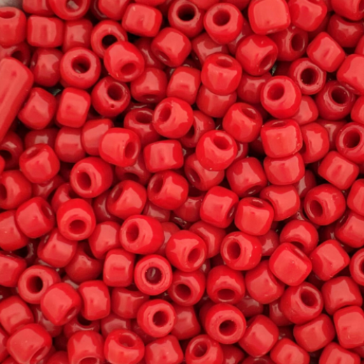 Red Opaque Miyuki 15/0 Seed Beads, Colour 0408, 100 Grams