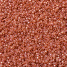 Peach Silver Lined Opal Dyed Alabaster Miyuki 11/0 Seed Beads, 250g, Colour 0553