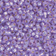 Lilac Silver Lined Opal Dyed Alabaster Miyuki 11/0 Seed Beads, 250g, Colour 0574