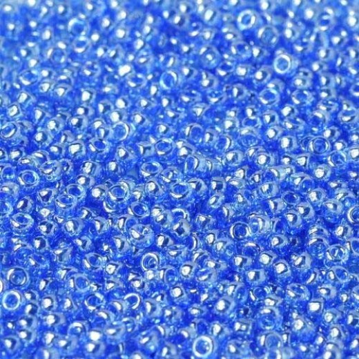 Transparent Light Blue Luster, Miyuki 11/0 Seed Beads, Colour 0175, 22g Approx.