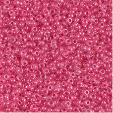 Carnation Pink Lined Crystal Miyuki 11/0 seed beads, colour 0208. 22g approx. Carnation Pink Lined Crystal Miyuki 11/0 seed beads, colour 0208. 22g approx.