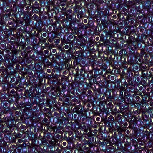 Fuschia AB Miyuki 11/0 seed beads, Colour 0333,  22g approx.