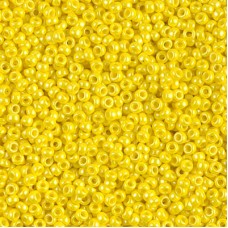 Yellow opaque luster Miyuki 11/0 seed beads, Colour 0422,  22g approx.