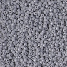 Opaque Cement Grey Miyuki 11/0 Seed Beads, 22g, Colour 0498