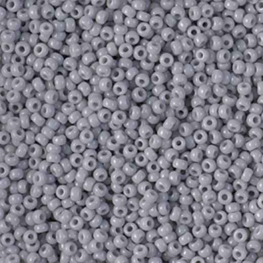Opaque Cement Grey Miyuki 11/0 Seed Beads, 22g, Colour 0498