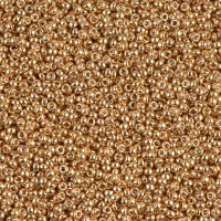 Galvanized Yellow Gold Miyuki 11/0 Seed Beads, 22g, Colour 1053