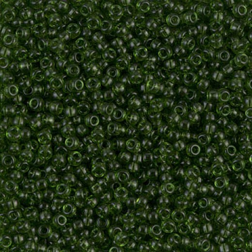 Olive Transparent, Miyuki 11/0 Seed Beads, Colour 0158, 22g Approx