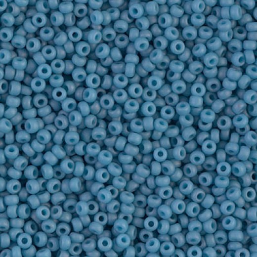 Matte Opaque Pale Denim Luster Miyuki 11/0 Seed Bead, Colour 2074, 22g pack